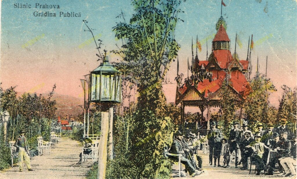 Slănic Prahova – Grădina Publică, circulată 1921