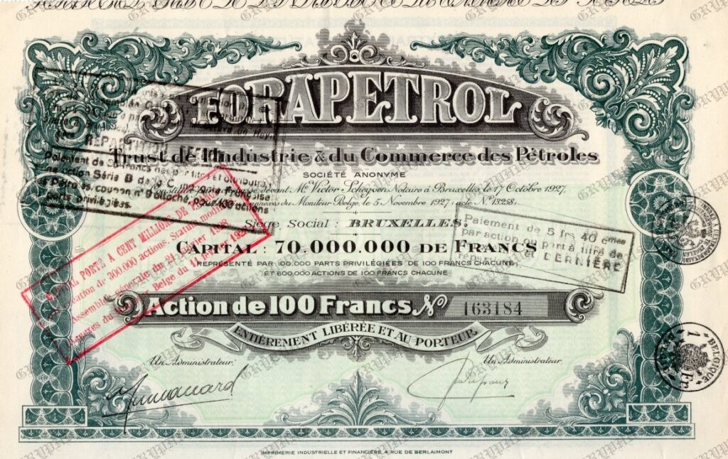 „Forapetrol” – Trust de l’Industrie & du Commerce des Pétroles