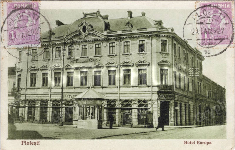 Hotel Europa și Restaurant „Berbec”, Ploiești – circulată în 1927